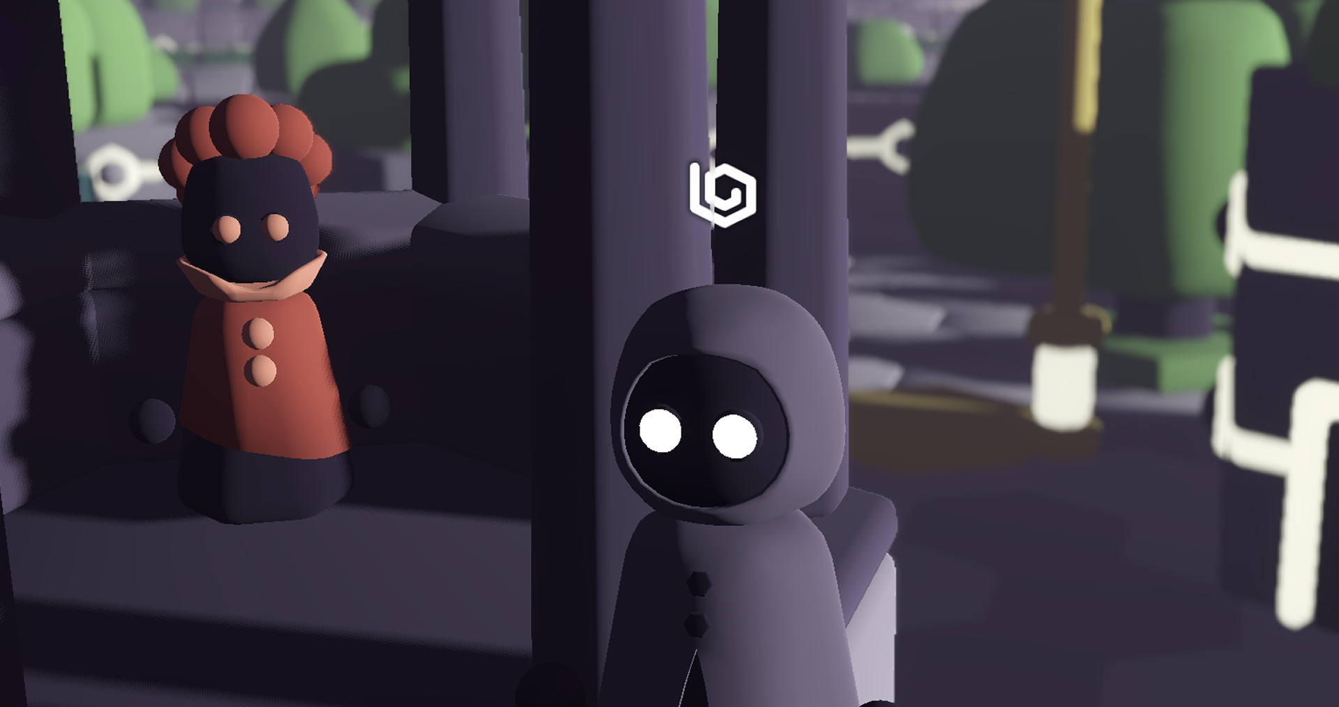 Em and another character in one of Found's town's