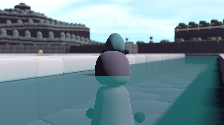Found game screenshot of the player character walking underwater