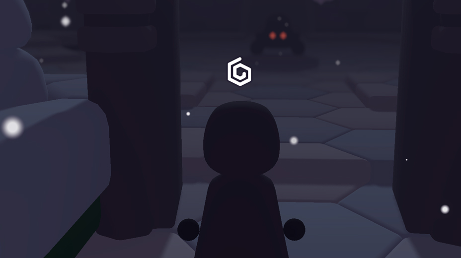 Found gameplay screenshot of a large creature with growing eyes
