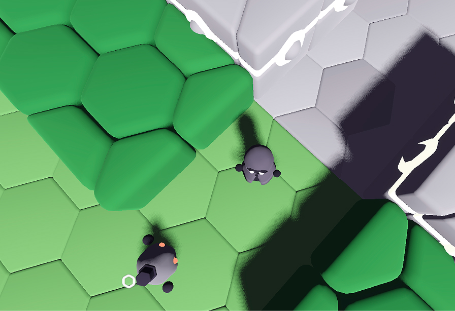 a game screenshot where the protagonist stands in front of a human statue holding a glowing sphere