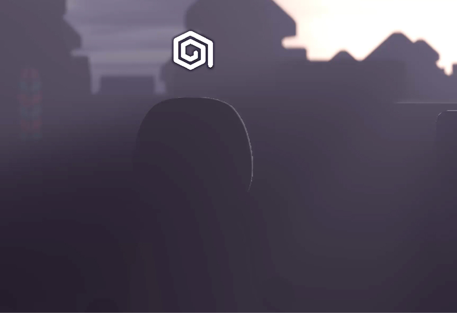 a game screenshot where the protagonist stands in front of a human statue holding a glowing sphere